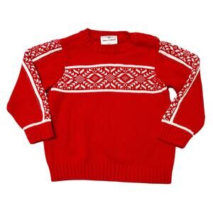 Hanna Andersson Knit Cotton Ski Swetaer Size 24m